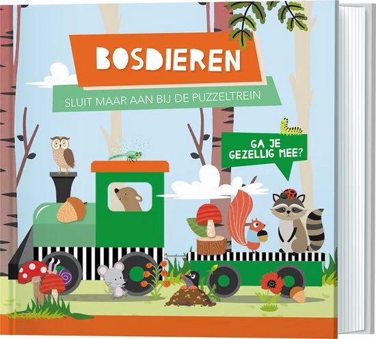 Fiona Huisman Bosdieren - Boek + Treinpuzzel 5 Fiona Huisman Bosdieren - Boek + Treinpuzzel - Afbeelding 5