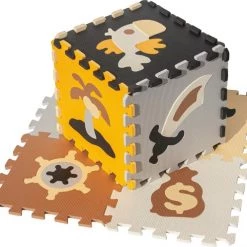 PRETTY PIP Piraten Vloerpuzzel - Speelmat EVA Foam 90x90 - Buiten Speelgoed Jongens - Waterafstotend En Anti-Slip Vloermat - Speelkleed Voor Kinderen - Piraten Puzzelmat -Goedkope puzzels winkel 550x497 1