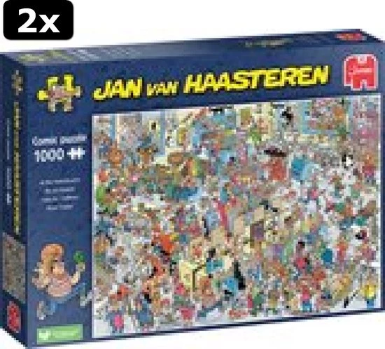 2x Jan Van Haasteren Bij De Kapper 1000 Stukjes - Legpuzzel 1 2x Jan Van Haasteren Bij De Kapper 1000 Stukjes - Legpuzzel