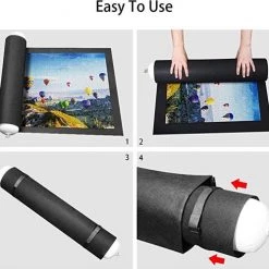 IBright Oprolbare Puzzelmat Met Indicatielijn - Puzzelkleed & Opbergsysteem Puzzelrol - Puzzel Mat 1500 Stukjes -Goedkope puzzels winkel 550x499