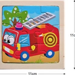 LS Goods Houten Puzzels - 2 Stuks - 9 Delig - Montessori - Graafmachine - Brandweer - 11x11 Cm -Goedkope puzzels winkel 550x503 4