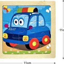LS Goods Houten Puzzels - 2 Stuks - 9 Delig - Montessori - Politie Auto - Brandweer - 11x11 Cm -Goedkope puzzels winkel 550x507 1