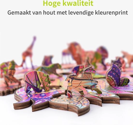 ACROPAQ Houten Puzzel Leeuw - 150 Stukjes, A4 Formaat 210 X 297 Mm, Puzzel Voor Kinderen En Volwassenen 3 ACROPAQ Houten Puzzel Leeuw - 150 Stukjes, A4 Formaat 210 X 297 Mm, Puzzel Voor Kinderen En Volwassenen - Afbeelding 3