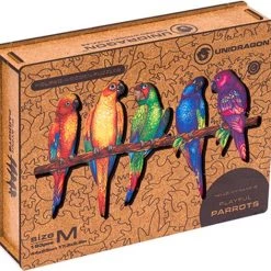 UNIDRAGON Houten Puzzel Dier - Speelse Papegaaien - 193 Stukjes - Medium 44x25 Cm 15 UNIDRAGON Houten Puzzel Dier - Speelse Papegaaien - 193 Stukjes - Medium 44x25 Cm -Goedkope puzzels winkel 550x517 5