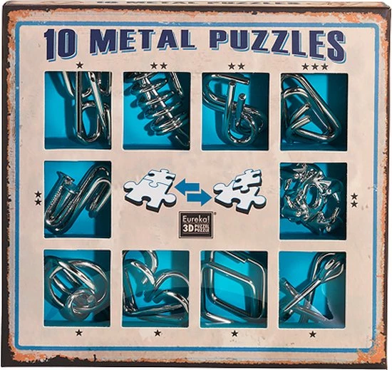 Eureka Metal Puzzle Set - 10 Metal Puzzles Set Blue (only Available In Display 52473355) 7 Eureka Metal Puzzle Set - 10 Metal Puzzles Set Blue (only Available In Display 52473355) - Afbeelding 7