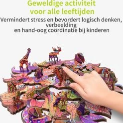 ACROPAQ Houten Puzzel Leeuw - 150 Stukjes, A4 Formaat 210 X 297 Mm, Puzzel Voor Kinderen En Volwassenen 9 ACROPAQ Houten Puzzel Leeuw - 150 Stukjes, A4 Formaat 210 X 297 Mm, Puzzel Voor Kinderen En Volwassenen -Goedkope puzzels winkel 550x525 3