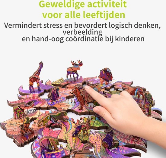 ACROPAQ Houten Puzzel Leeuw - 150 Stukjes, A4 Formaat 210 X 297 Mm, Puzzel Voor Kinderen En Volwassenen 4 ACROPAQ Houten Puzzel Leeuw - 150 Stukjes, A4 Formaat 210 X 297 Mm, Puzzel Voor Kinderen En Volwassenen - Afbeelding 4