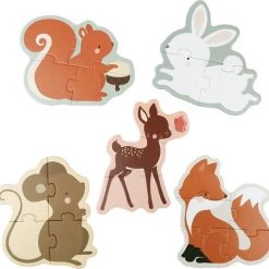 Eerste Puzzel: Bosvriendjes - Peuter - Kleuter - 5 Stuks - A Little Lovely Company 6 Eerste Puzzel: Bosvriendjes - Peuter - Kleuter - 5 Stuks - A Little Lovely Company -Goedkope puzzels winkel 550x527