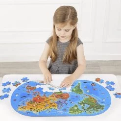 MiDeer - Wereldkaart - Menselijke Geografie - 100 Grote Puzzelstukjes In Mooie Doos - Kinderpuzzel - Educatief Speelgoed Voor Kinderen - Puzzel Voor Peuters En Kleuters Vanaf 3 Jaar -Goedkope puzzels winkel 550x532 2