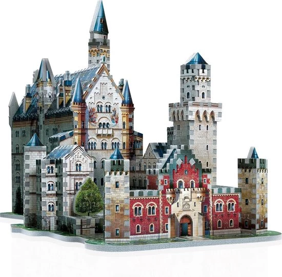 Wrebbit Neuschwanstein Kasteel - 3D Puzzel - 890 Stukjes 2 Wrebbit Neuschwanstein Kasteel - 3D Puzzel - 890 Stukjes - Afbeelding 2