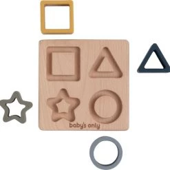 Baby's Only Houten Vormenpuzzel Met Siliconen Figuurtjes - Baby Puzzel - Baby Speelgoed - Earth - Baby Cadeau -Goedkope puzzels winkel 550x541 5