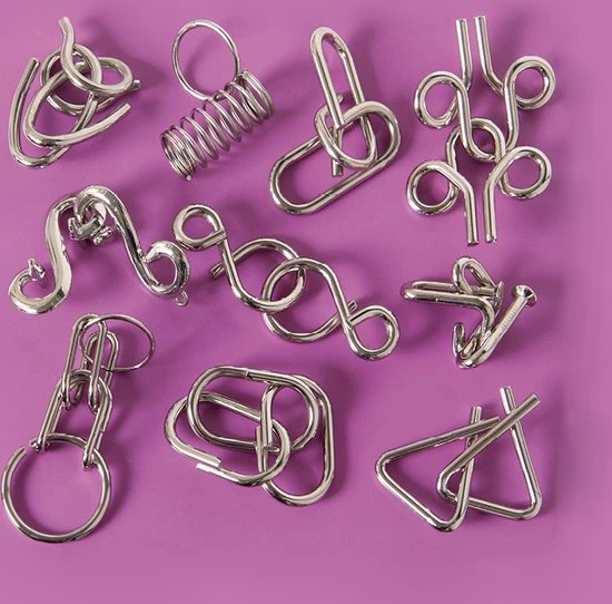 Eureka - Eureka! 10 Metalen Puzzels Paarse Editie 7 Eureka - Eureka! 10 Metalen Puzzels Paarse Editie - Afbeelding 7