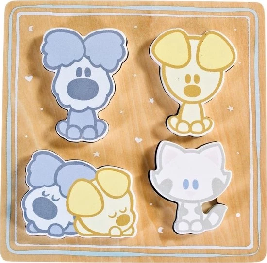 Woezel En Pip Woezel & Pip Baby Houten Puzzel 2001983 1 Woezel En Pip Woezel & Pip Baby Houten Puzzel 2001983