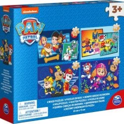 PAW Patrol - Puzzel - 4 Puzzels Van Hout -Goedkope puzzels winkel 550x545 2