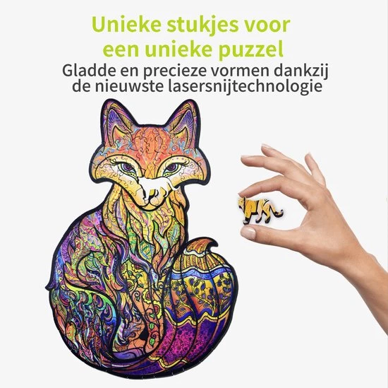 ACROPAQ Houten Puzzel Vos - 200 Stukjes, A3 Formaat 420 X 297 Mm, Puzzel Voor Kinderen En Volwassenen 4 ACROPAQ Houten Puzzel Vos - 200 Stukjes, A3 Formaat 420 X 297 Mm, Puzzel Voor Kinderen En Volwassenen - Afbeelding 4