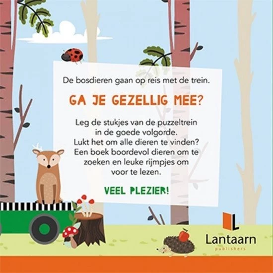 Fiona Huisman Bosdieren - Boek + Treinpuzzel 6 Fiona Huisman Bosdieren - Boek + Treinpuzzel - Afbeelding 6