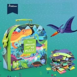 Mideer Kinderpuzzel Dino - Puzzel Dinosaurus - 104 Stukjes - In Koffertje -Goedkope puzzels winkel 550x550 156