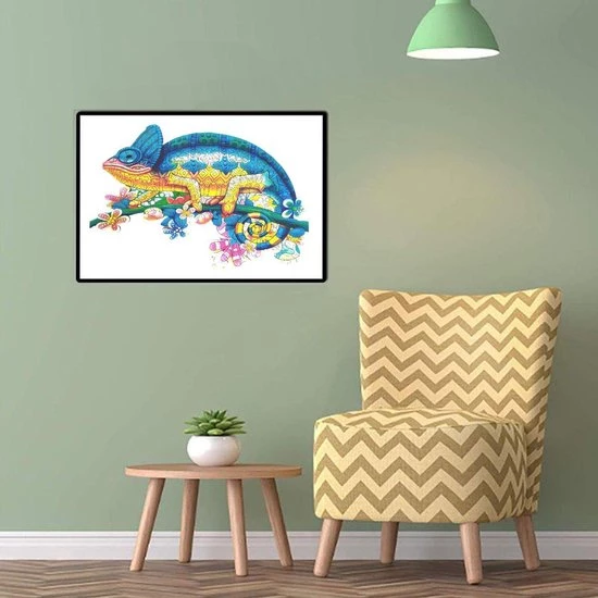 Jigsaw Chameleon Nieuw Model 2021 | A3 Grootste Model| Houten Puzzel | 200 Stukjes |Houten Dierenpuzzel| | Meer Dan 50 Verschillende Modellen 4 Jigsaw Chameleon Nieuw Model 2021 | A3 Grootste Model| Houten Puzzel | 200 Stukjes |Houten Dierenpuzzel| | Meer Dan 50 Verschillende Modellen - Afbeelding 4