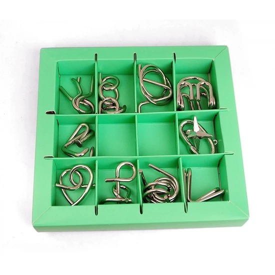 Eureka - Eureka! 10 Metalen Puzzels Groene Editie 2 Eureka - Eureka! 10 Metalen Puzzels Groene Editie - Afbeelding 2