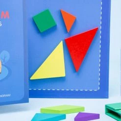 Seizoenstunter Tangram Puzzel Magnetisch Voor Peuters En Kleuters - Educatief - Puzzelboek - Magneetboek - Houten Vormenpuzzel - 96 Puzzels - Blauw -Goedkope puzzels winkel 550x550 268