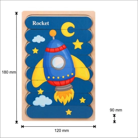 Van Theo Houten Puzzel - Dubbelzijdige Kinderpuzzels - Set 2-in-1 - Montessori Speelgoed - Set Politie Auto En Kraan 3 Van Theo Houten Puzzel - Dubbelzijdige Kinderpuzzels - Set 2-in-1 - Montessori Speelgoed - Set Politie Auto En Kraan - Afbeelding 3