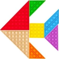 PLAY-IT PLAY IT Tangram Puzzel Pop It 7 Delig - Inclusief Simple Dimple - Fidget Toys - Sinterklaas -Goedkope puzzels winkel 550x550 309