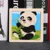 AB Houten Puzzel - 9 Delig - Montessori - Panda