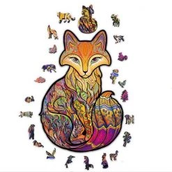 ACROPAQ Houten Puzzel Vos - 200 Stukjes, A3 Formaat 420 X 297 Mm, Puzzel Voor Kinderen En Volwassenen