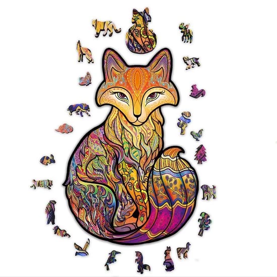 ACROPAQ Houten Puzzel Vos - 200 Stukjes, A3 Formaat 420 X 297 Mm, Puzzel Voor Kinderen En Volwassenen 1 ACROPAQ Houten Puzzel Vos - 200 Stukjes, A3 Formaat 420 X 297 Mm, Puzzel Voor Kinderen En Volwassenen