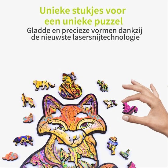 ACROPAQ Houten Puzzel Vos - 200 Stukjes, A3 Formaat 420 X 297 Mm, Puzzel Voor Kinderen En Volwassenen 2 ACROPAQ Houten Puzzel Vos - 200 Stukjes, A3 Formaat 420 X 297 Mm, Puzzel Voor Kinderen En Volwassenen - Afbeelding 2