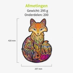 ACROPAQ Houten Puzzel Vos - 200 Stukjes, A3 Formaat 420 X 297 Mm, Puzzel Voor Kinderen En Volwassenen 9 ACROPAQ Houten Puzzel Vos - 200 Stukjes, A3 Formaat 420 X 297 Mm, Puzzel Voor Kinderen En Volwassenen -Goedkope puzzels winkel 550x550 329