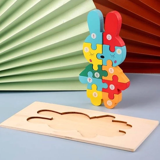 Femur Houten Kinderpuzzel Konijn - Nijntje - Dieren Puzzel 3D Puzzel Goed Voor De Ontwikkeling Montessori Speelgoed Kinderspeelgoed 1 Femur Houten Kinderpuzzel Konijn - Nijntje - Dieren Puzzel 3D Puzzel Goed Voor De Ontwikkeling Montessori Speelgoed Kinderspeelgoed