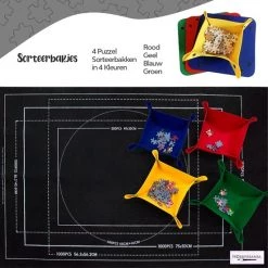 HobbyMania Puzzelmat Puzzel Legpuzzel Inclusief Puzzelbakjes En Opbergzak Tot 1500 Stukjes - Zwart -Goedkope puzzels winkel 550x550 335