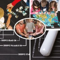 LightedLifestyle Puzzelmat 3000 Voor Legpuzzel - Puzzelbord Ruimte Voor 500 T/m 3000 Stukjes - Puzzelmap - Luxe Portapuzzle - Puzzel Opbergsysteem - Puzzelkoffer - 100x140 Cm -Goedkope puzzels winkel 550x550 80