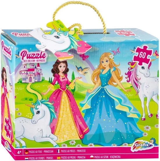 Grafix Vloerpuzzel Prinses 58x39 Cm 60 Stukjes 1 Grafix Vloerpuzzel Prinses 58x39 Cm 60 Stukjes