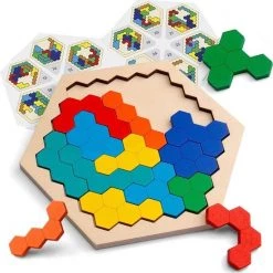Van Theo Houten Puzzel Set - 3 Stuks Tangram Hexagon - Smartgames - Breinbreker - Vormen Puzzel - Kinderspeelgoed - Educatief Speelgoed - Vanaf 3 Jaar 11 Van Theo Houten Puzzel Set - 3 Stuks Tangram Hexagon - Smartgames - Breinbreker - Vormen Puzzel - Kinderspeelgoed - Educatief Speelgoed - Vanaf 3 Jaar -Goedkope puzzels winkel 550x555 4