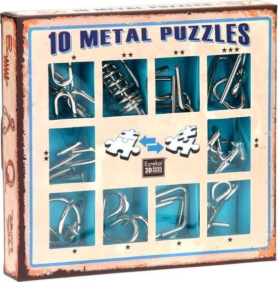 Eureka Metal Puzzle Set - 10 Metal Puzzles Set Blue (only Available In Display 52473355) 1 Eureka Metal Puzzle Set - 10 Metal Puzzles Set Blue (only Available In Display 52473355)