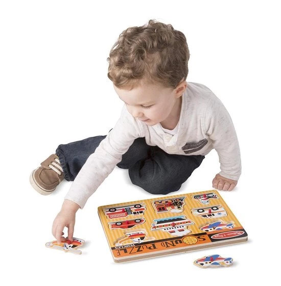 Melissa & Doug Houten Puzzel Met Geluid Voertuigen 3 Melissa & Doug Houten Puzzel Met Geluid Voertuigen - Afbeelding 3