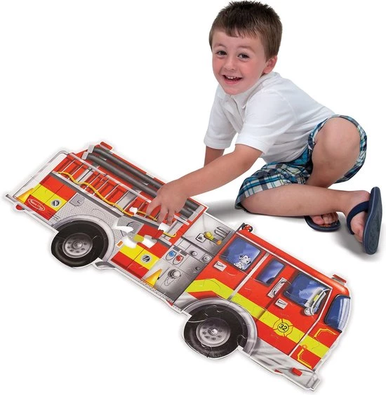 Melissa & Doug Vloerpuzzel Brandweerauto (24 Stukjes, 1,20 M Lang) 2 Melissa & Doug Vloerpuzzel Brandweerauto (24 Stukjes, 1,20 M Lang) - Afbeelding 2
