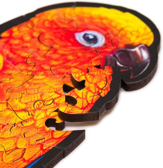 UNIDRAGON Houten Puzzel Dier - Speelse Papegaaien - 193 Stukjes - Medium 44x25 Cm 6 UNIDRAGON Houten Puzzel Dier - Speelse Papegaaien - 193 Stukjes - Medium 44x25 Cm - Afbeelding 6