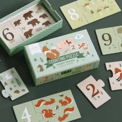 Telpuzzel: Bosvriendjes - Leren Tellen - Kleuters - Puzzel - A Little Lovely Company -Goedkope puzzels winkel 550x577 2