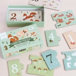 Telpuzzel: Bosvriendjes - Leren Tellen - Kleuters - Puzzel - A Little Lovely Company -Goedkope puzzels winkel 550x577 3