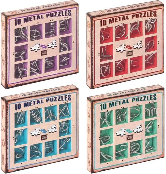 Eureka Metal Puzzle Set - 10 Metal Puzzles Set Blue (only Available In Display 52473355) 5 Eureka Metal Puzzle Set - 10 Metal Puzzles Set Blue (only Available In Display 52473355) - Afbeelding 5