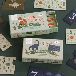 Telpuzzel: Dinosaurussen - Leren Tellen - Kleuters - Puzzel - A Little Lovely Company -Goedkope puzzels winkel 550x577 8