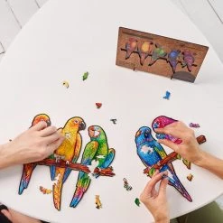 UNIDRAGON Houten Puzzel Dier - Speelse Papegaaien - 193 Stukjes - Medium 44x25 Cm 20 UNIDRAGON Houten Puzzel Dier - Speelse Papegaaien - 193 Stukjes - Medium 44x25 Cm -Goedkope puzzels winkel 550x578 5
