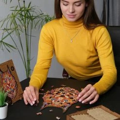 UNIDRAGON Houten Puzzel Dier - Voorzichtige Lynx- 187 Stukjes - Medium 22x33 Cm -Goedkope puzzels winkel 550x578 7