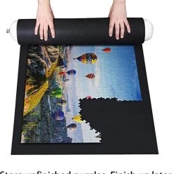 IBright Oprolbare Puzzelmat Met Indicatielijn - Puzzelkleed & Opbergsysteem Puzzelrol - Puzzel Mat 1500 Stukjes -Goedkope puzzels winkel 550x596