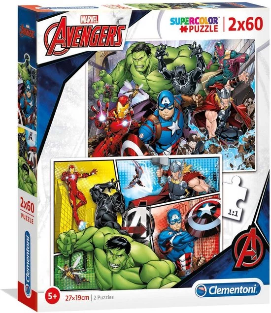 Clementoni Legpuzzel Marvel Avengers 2x60 Stukjes 4 Clementoni Legpuzzel Marvel Avengers 2x60 Stukjes - Afbeelding 4