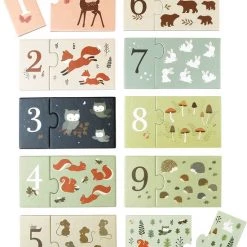 Telpuzzel: Bosvriendjes - Leren Tellen - Kleuters - Puzzel - A Little Lovely Company -Goedkope puzzels winkel 550x647 1