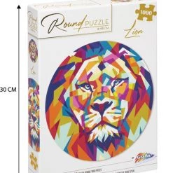 Grafix Ronde Puzzel 1000 Stukjes Voor Volwassenen | Leeuw | Legpuzzel | Diameter 68 CM | Geschikt Voor Kinderen Vanaf 14 Jaar -Goedkope puzzels winkel 550x659